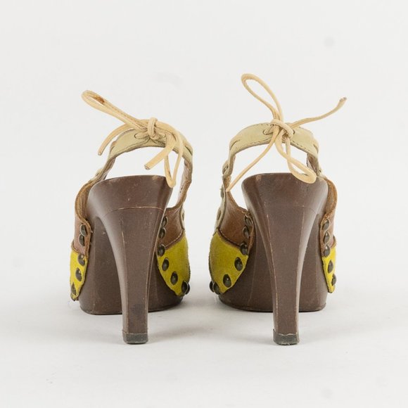 Marni Peep-Toe Slingback Clogs - Picture 3 of 6